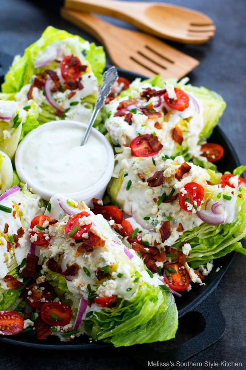 wedge salad | Summer Dinner Ideas by popular Houston lifestyle blog, Haute and Humid: image of a wedge salad. 