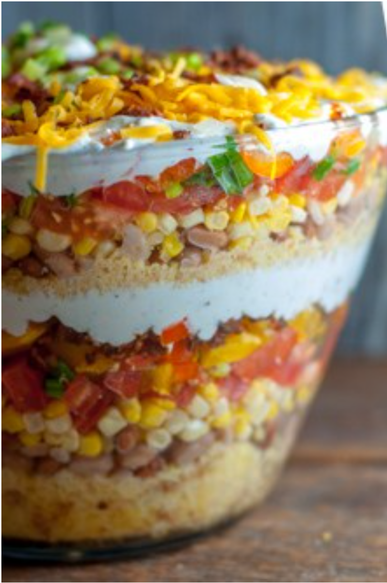 summer side dishes | Summer Side Dishes by popular Houston lifestyle blog, Haute and Humid: image of a cornbread salad.