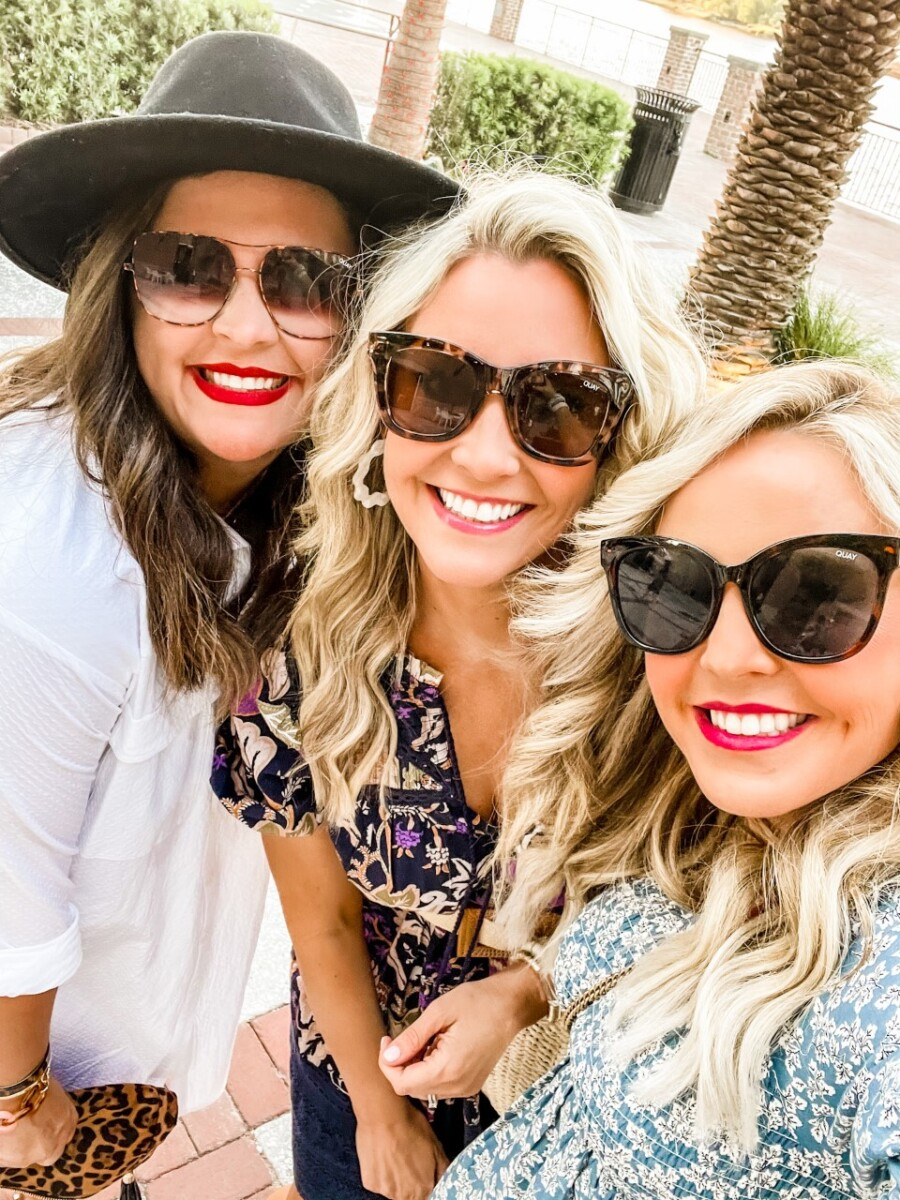 Girlfriends Guide To Savannah | Savannah Georgia Travel Guide by popular Houston travel blog, Haute and Humid: image of three women taking a selfie together outside. 