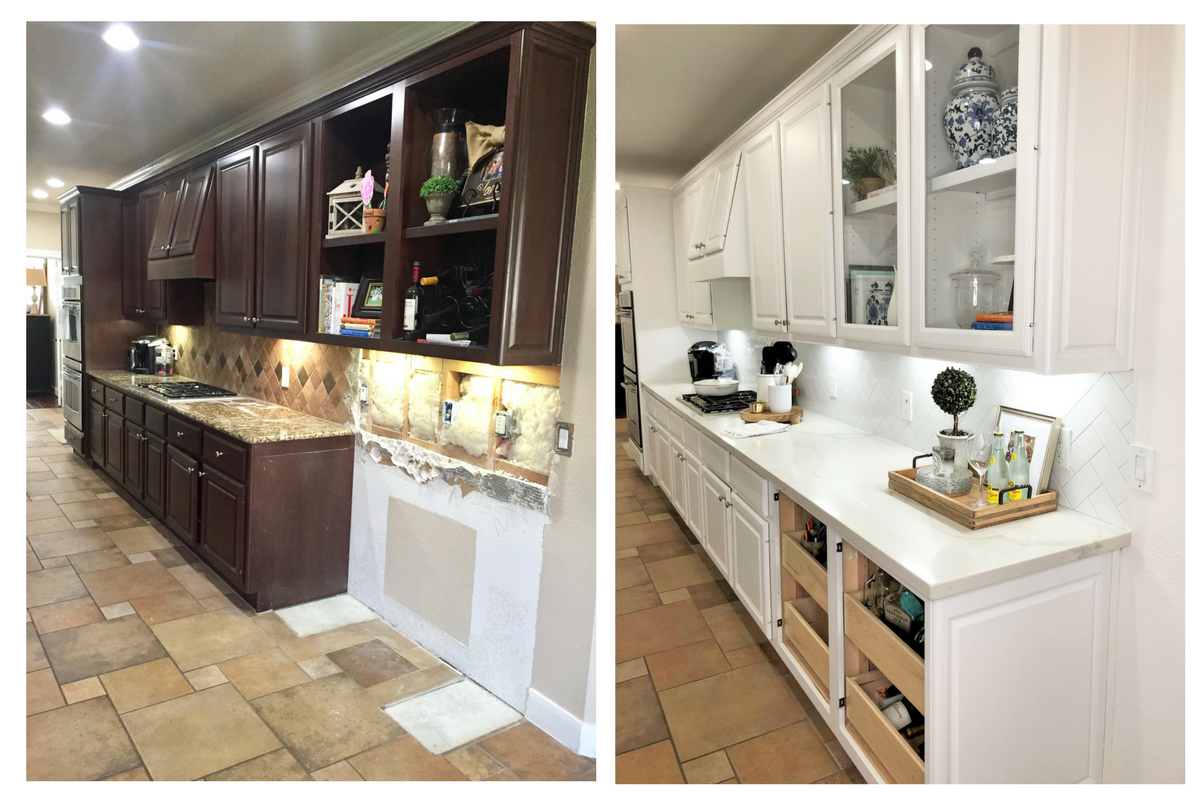 kitchen remodel before and after - Our Home Improvement Update by popular Houston lifestyle blogger Haute & Humid
